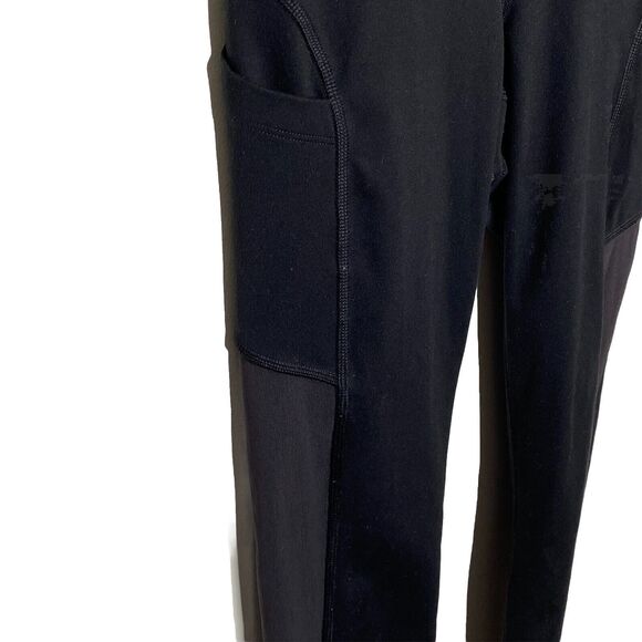 The North Face High Waisted Leggings Black Sz S Flashdry Ankle Mesh Logo - Picture 2 of 8